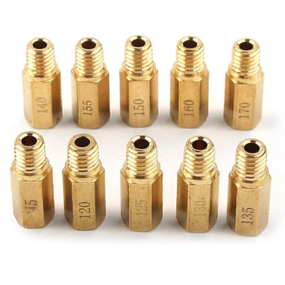 10PCS Carburetor Main Jets Kit for PWK Mikuni OKO KOSO #120-#170