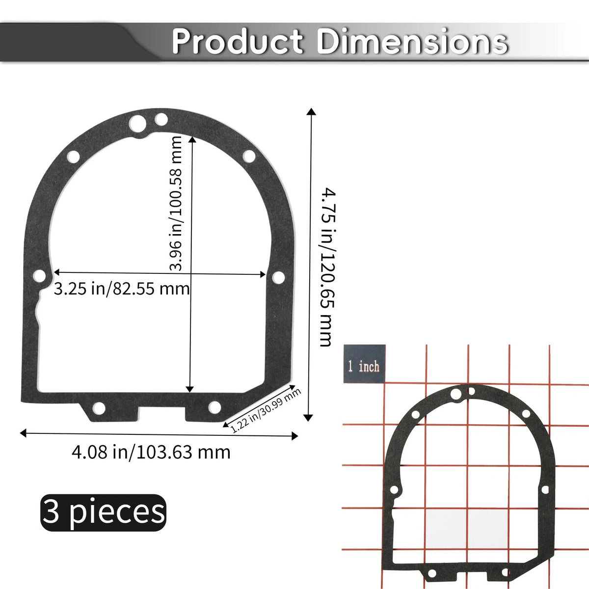 Transmission Case Gasket for Mixer (4162324, 4169822) Gray