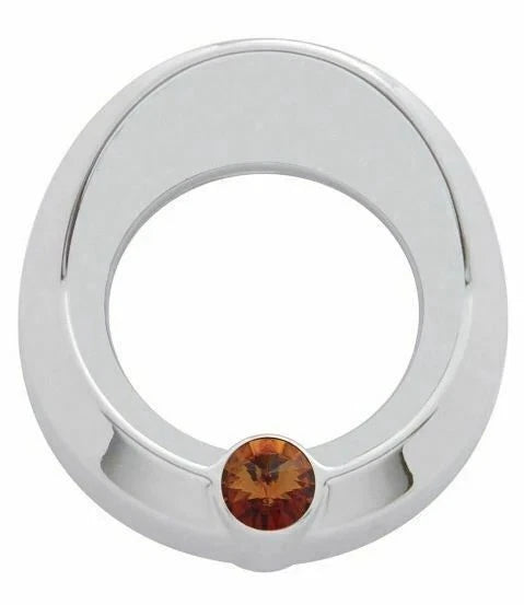 UP Gauge Cover for Peterbilt (2005 & Older) Amber Jewel 2 1/4" Visor #20815