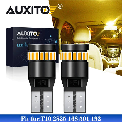 2X Amber LED Front Side Marker Light Bulbs 168 194 2825 T10 501 W5W for
