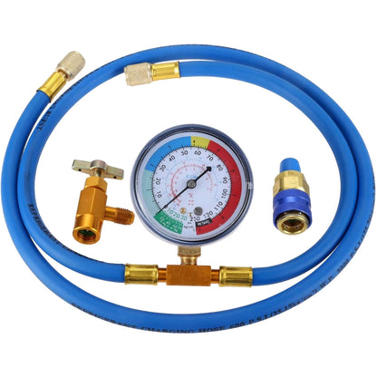 R134A AC Refrigeration Charging Hose with Pressure Gauge for