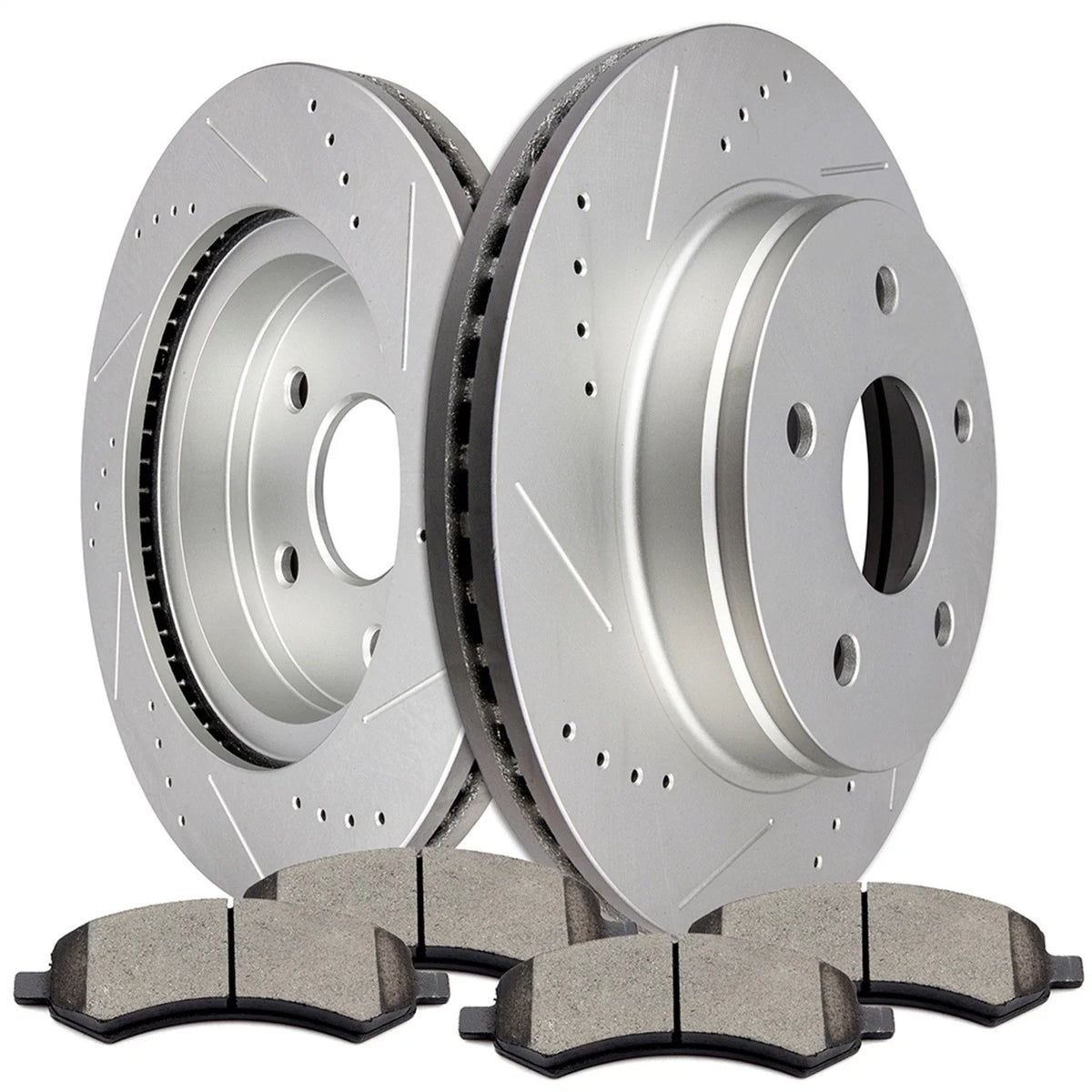 Front Ceramic Brake Pads and Rotors for Ram 1500, Chrysler Aspen