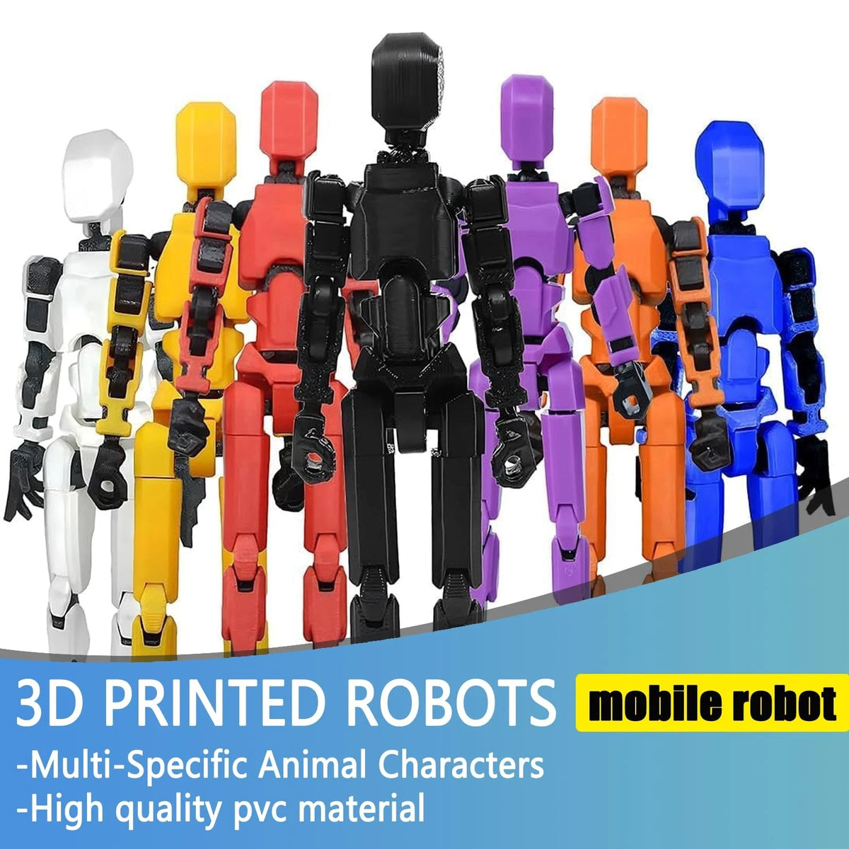 Set of 5 Rugwun Titan 13 Action Figures 1.75" for Collectors