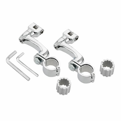Set of 4 Highway Footpeg Pegs for Harley Road Glide - Chrome