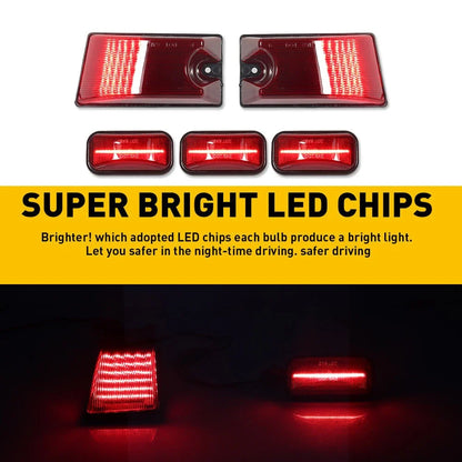 5X Red LED Roof Marker Lights for Hummer H2 SUT