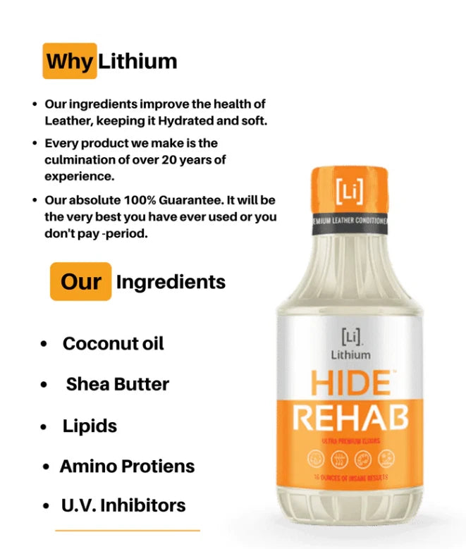 Leather Conditioner for Automotive Interiors (HIDEREHAB)