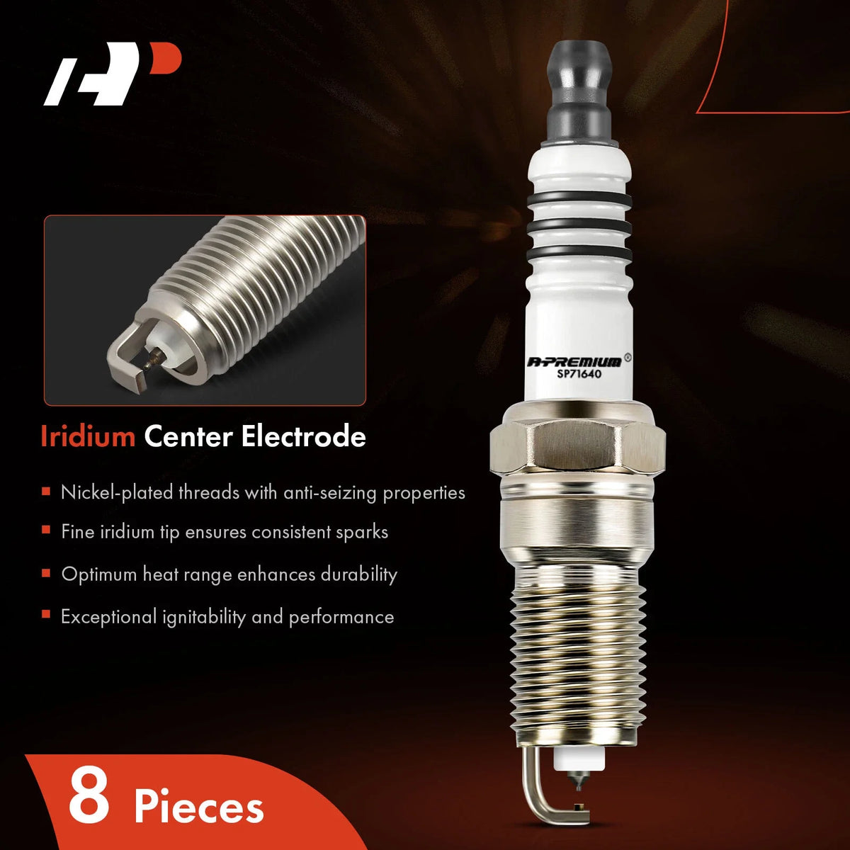 Set of 8 Iridium Platinum Spark Plugs for Ford F-150 F-250 (1997–2010)