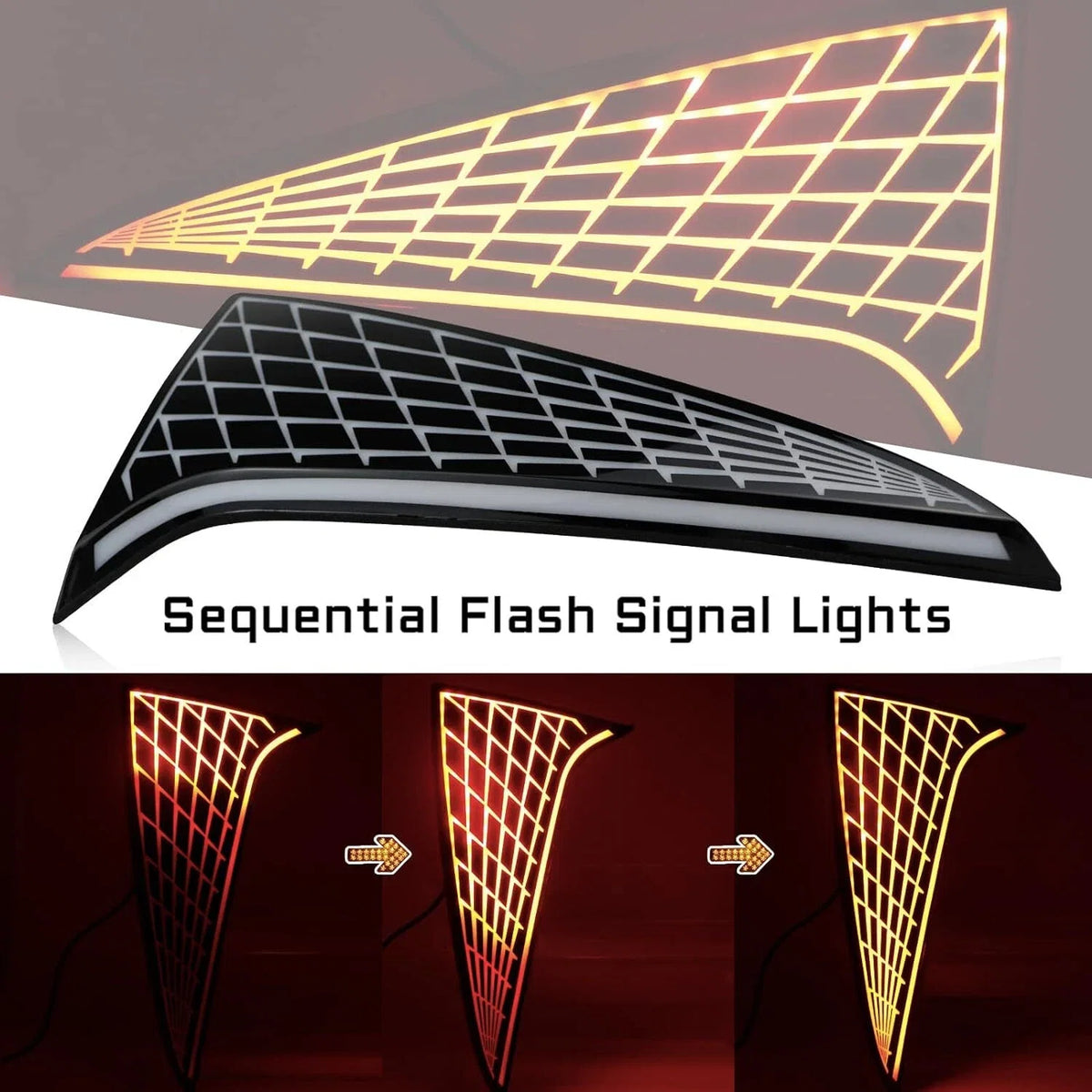 LED Smoke Rear Pillar Tail Lights for Toyota Sienna (2021–2023)