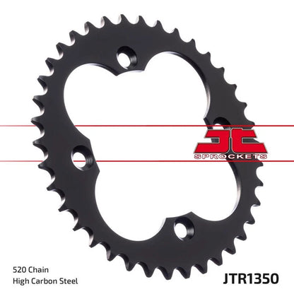 38 Tooth Rear Steel Sprocket for Honda ATC250R (1986) JTR1350.38e