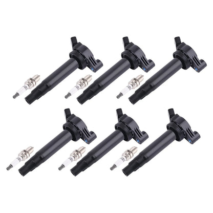 6X Ignition Coil & Spark Plugs for Toyota Sienna Solara (2004–2006) 9008019025