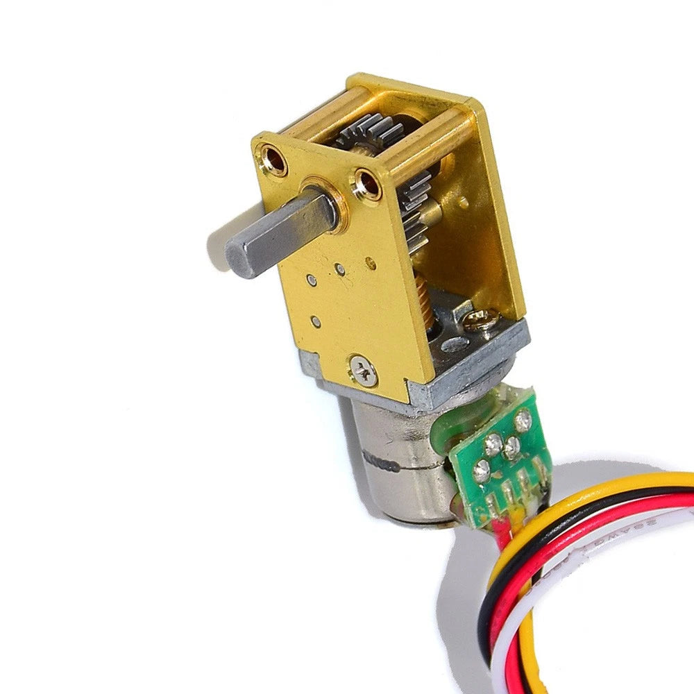 2X Micro Mini 10mm Metal Gearbox Worm Gear Stepper Motor for