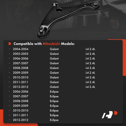 Front Left Lower Control Arm w/ Ball Joint Assy for Mitsubishi Galant (MN161705, MN186655, MN184137, WC120563, CMS80195)