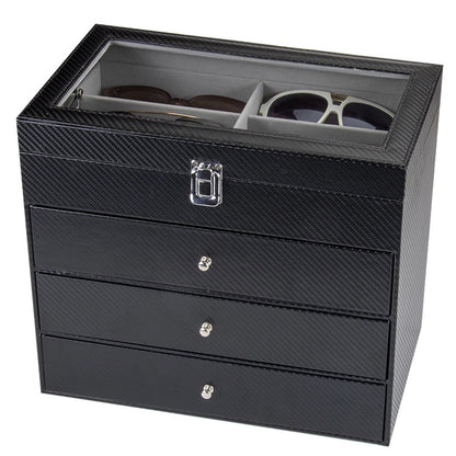 24-Slot Sunglasses Organizer Display Case Storage Box (3/4 Layers)