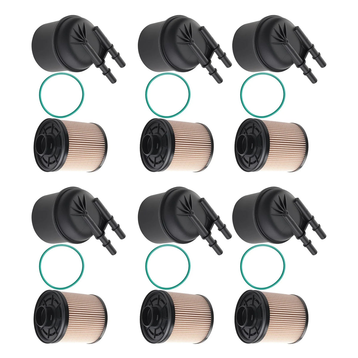 6X Diesel Fuel Filter for Ford F250-F550 Super Duty 6.7L (2011–2016)