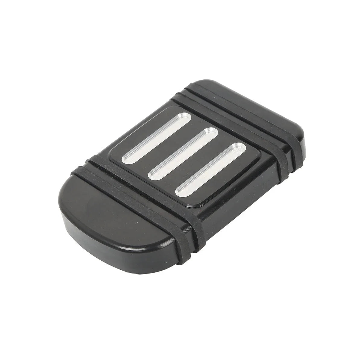 CNC Black Brake Pedal Pad Cover for Harley Softail (1986–2017), Touring (1980–2021), Dyna