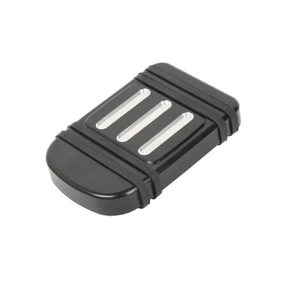 CNC Black Brake Pedal Pad Cover for Harley Softail (1986–2017), Touring (1980–2021), Dyna