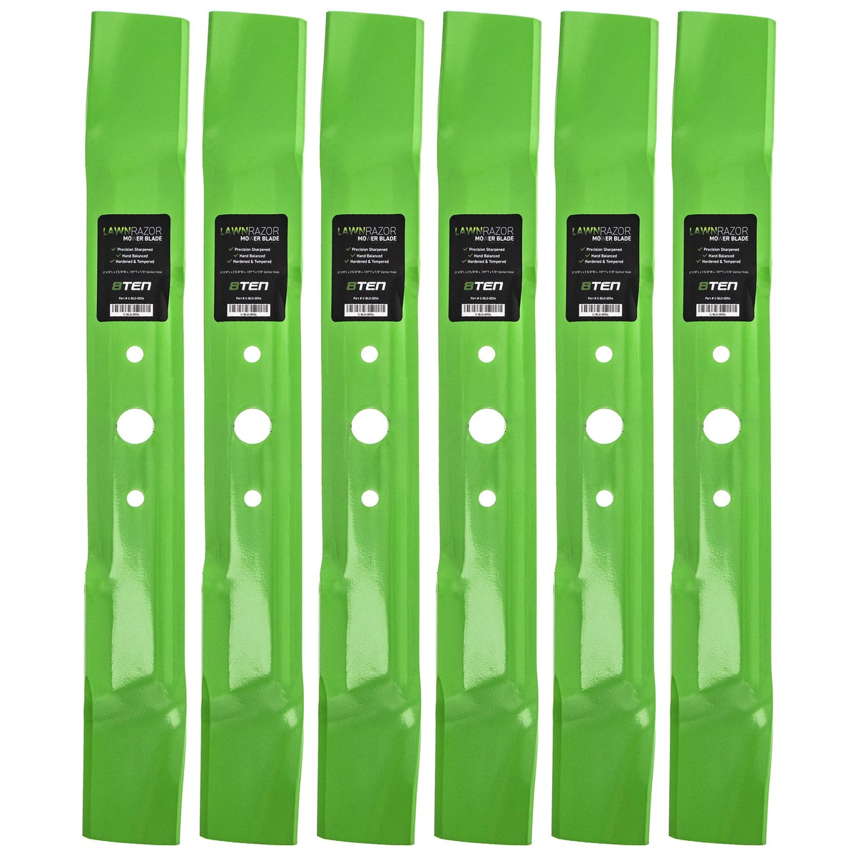 6X LawnRAZOR Mower Blades for John Deere (M135881, M148613, M159047)