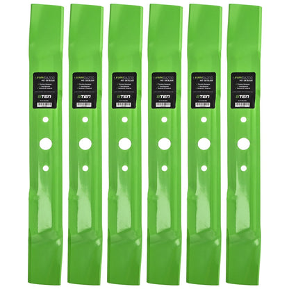 6X LawnRAZOR Mower Blades for John Deere (M135881, M148613, M159047)