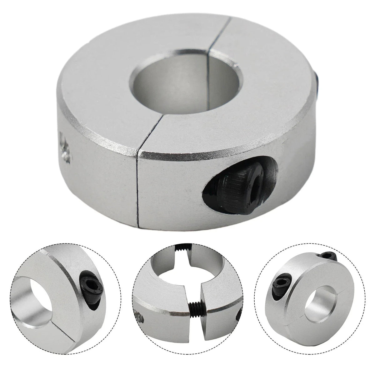 Set of 6 Fixed Rings Aluminum Alloy Clamp Type (13mm, 15mm, 16mm, 20mm, 25mm, 30mm)