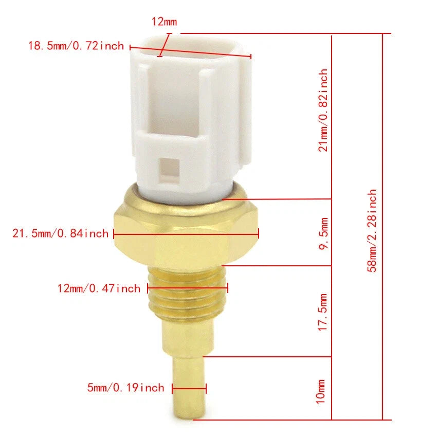 Water Temperature Sensor for Yamaha XJ6S YZF R125 R6 XJ6N XJ6F (2006–2019)