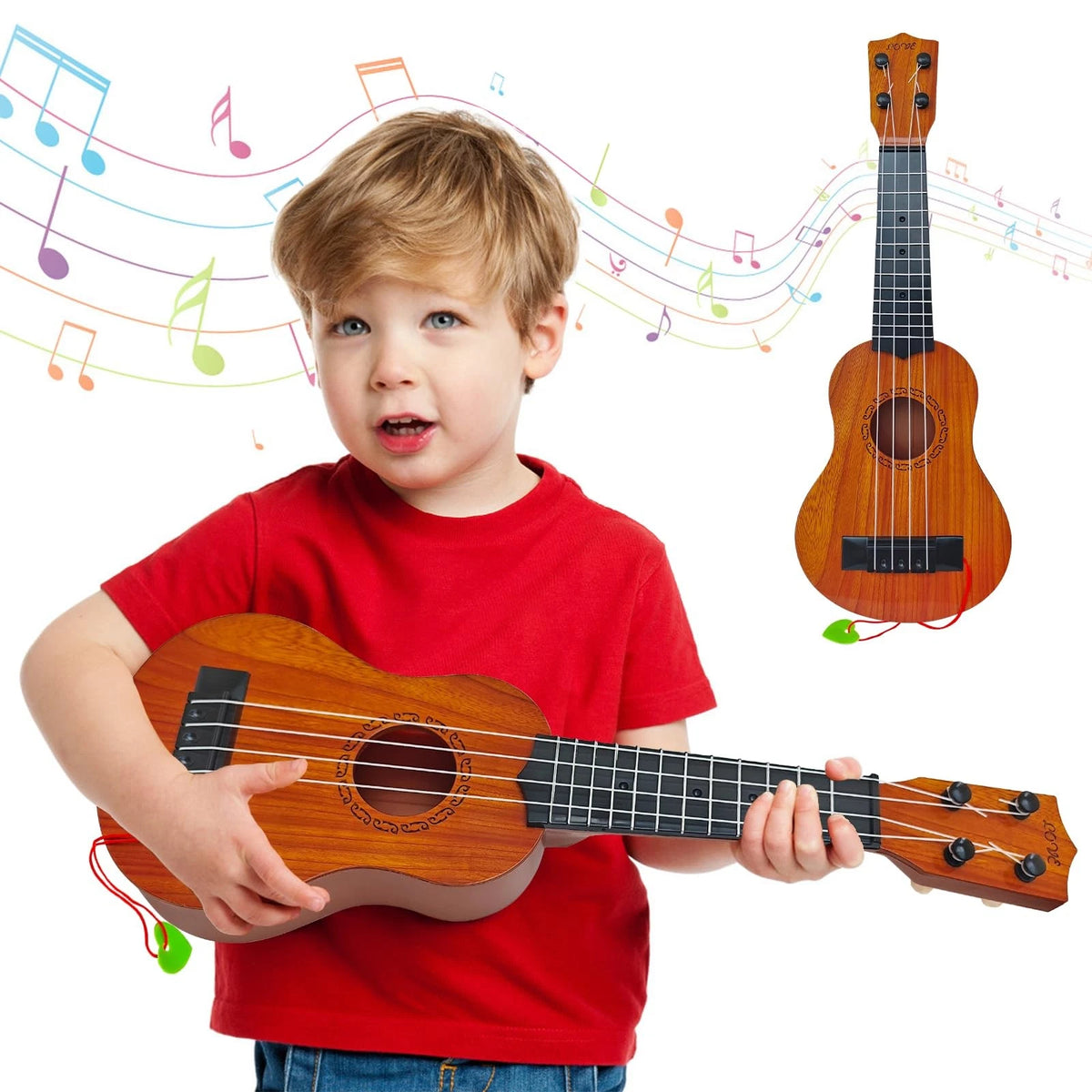 Kids Toy Ukulele Guitar 17 Inch Classical Wood Color