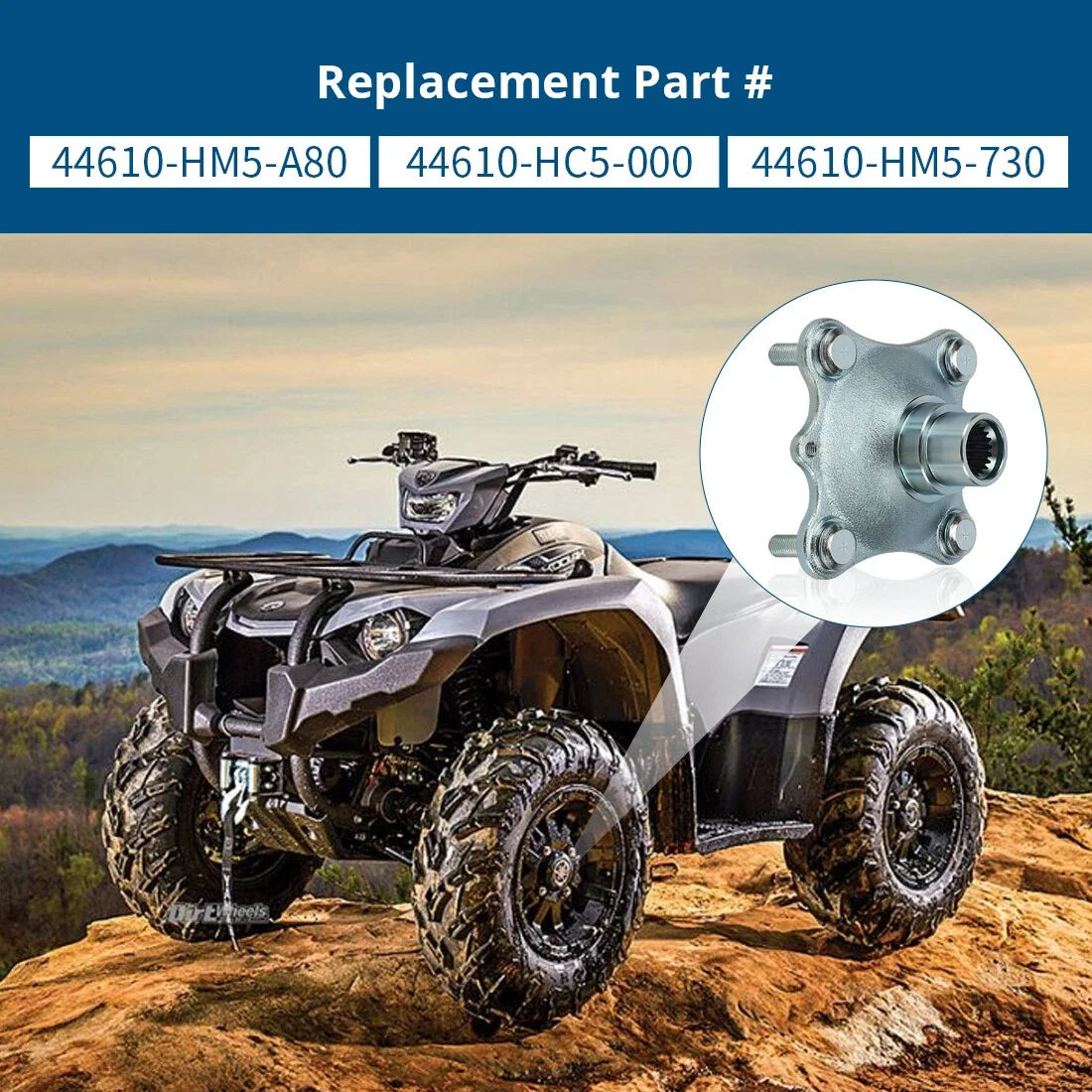 2X Front Wheel Hub Kit for Honda TRX350FE TRX350FM 4x4 Rancher 350 (2000–2006)