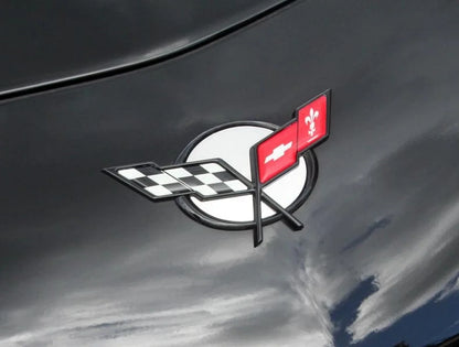 Adhesive Emblem Inserts Stainless Front Rear for 1997-2004 Chevy Corvette C5