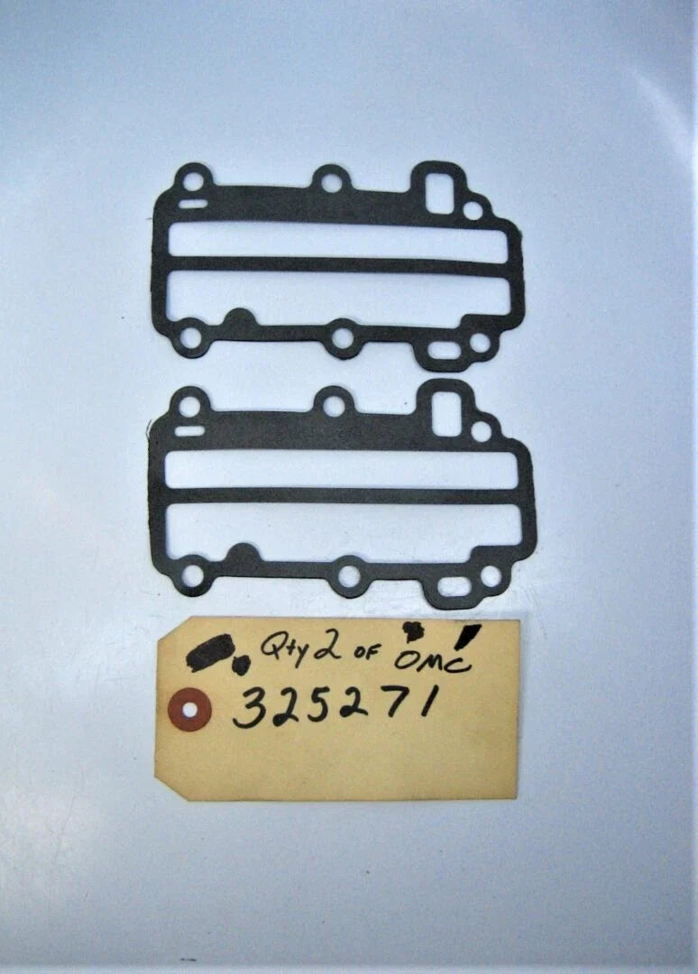 Set of 2 Crankcase Cover Gaskets for Evinrude Johnson Outboard (OEM 325271)