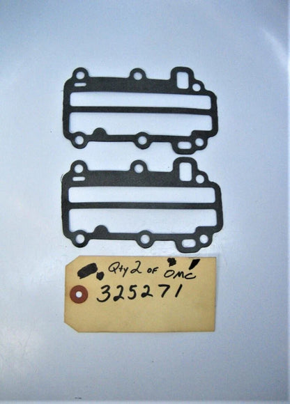 Set of 2 Crankcase Cover Gaskets for Evinrude Johnson Outboard (OEM 325271)