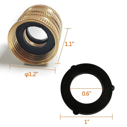 2X Brass Garden Double Female Swivel Connector for Garden Hose