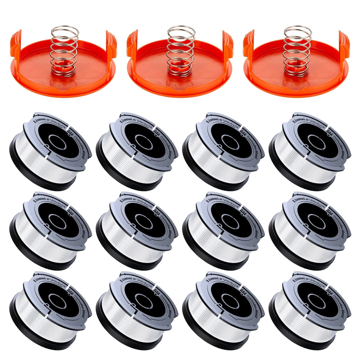 12Pcs 0.065" Replacement Spool for Weed Eater String Trimmer (Auto Feed)