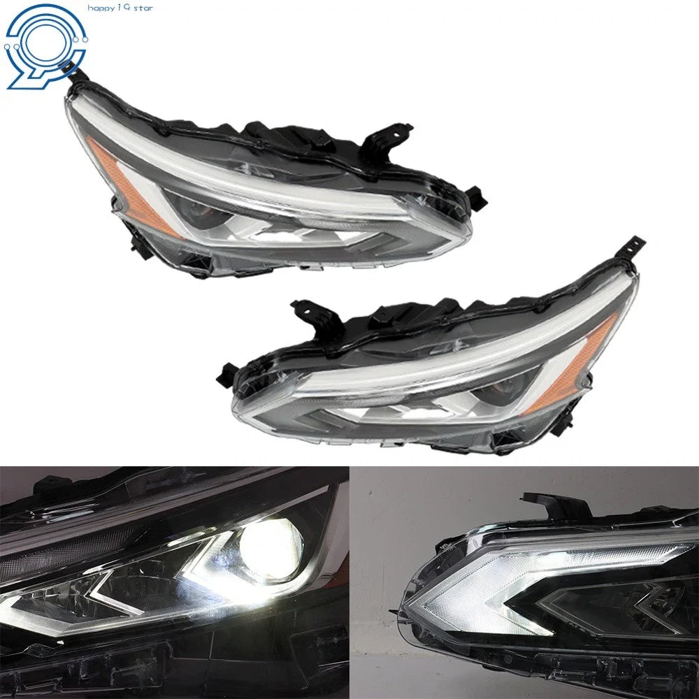 Pair LED Headlights for Nissan Altima (2019–2021) Factory Chrome Housing