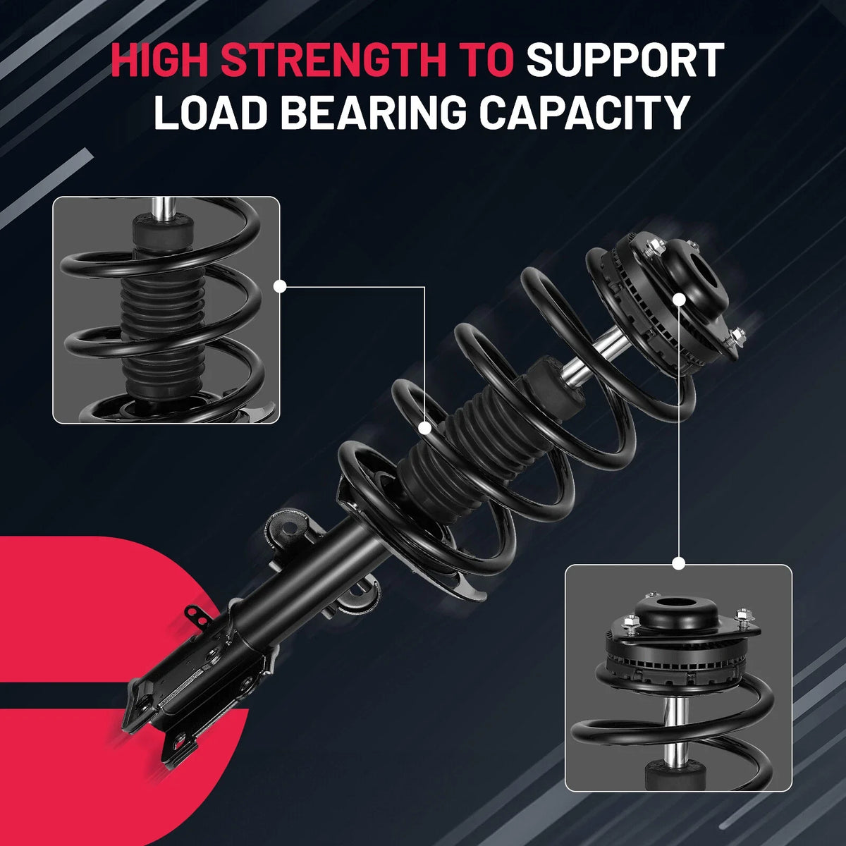 Front Strut Rear Shock Sway Bar for Dodge Grand Caravan Chrysler Town&Country (2018–2020)