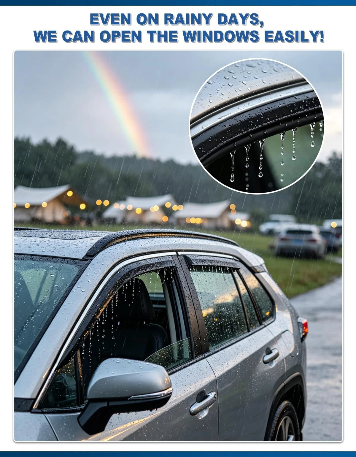 In-Channel Window Rain Guards for Dodge Ram 1500 Crew Cab (2019–2026)