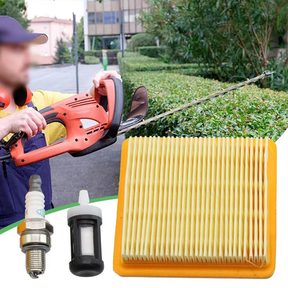 Fuel Filter Air Filter Set of 2 for Lawn Mower (FC91, FS96, FC111, HT102, HT103)