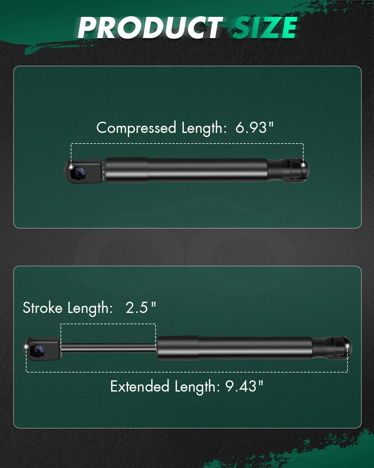 2X Trunk Lift Supports Gas Springs for Nissan Sentra (2007–2012)