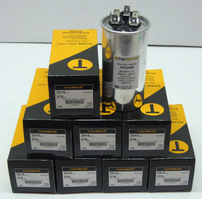 Round Dual Run Capacitor 35 + 5 uf 370 Volts for Automotive (Lot of 9)