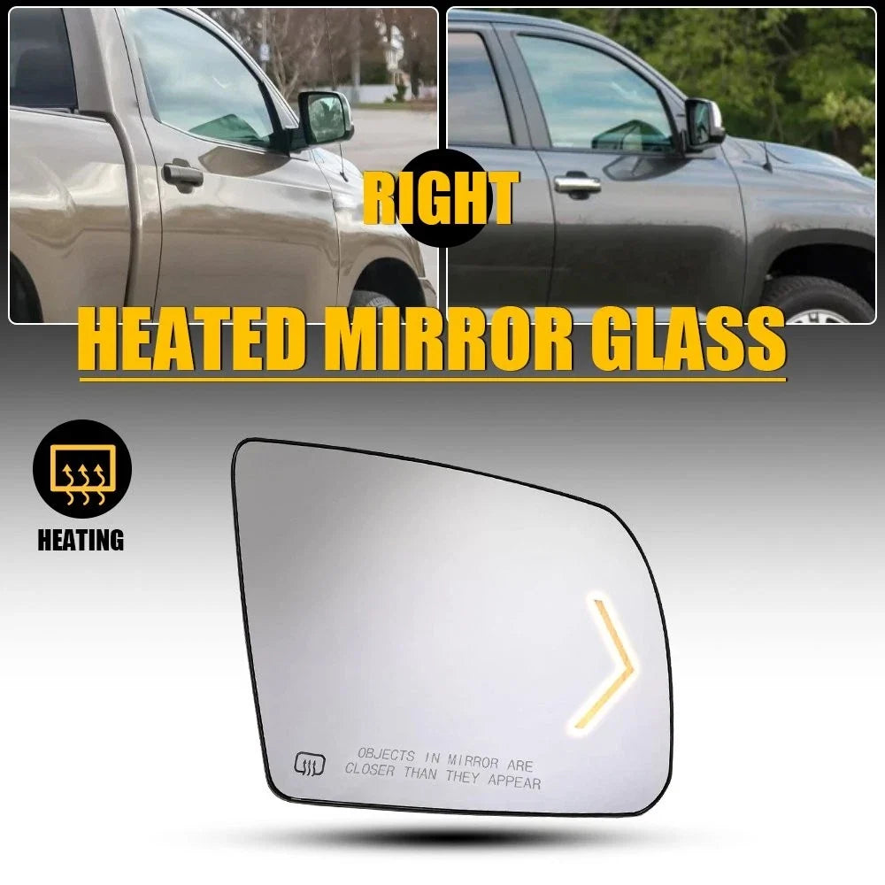 Heated Signal Right Passenger Side Mirror Glass for Tundra Sequoia (2007–2017)