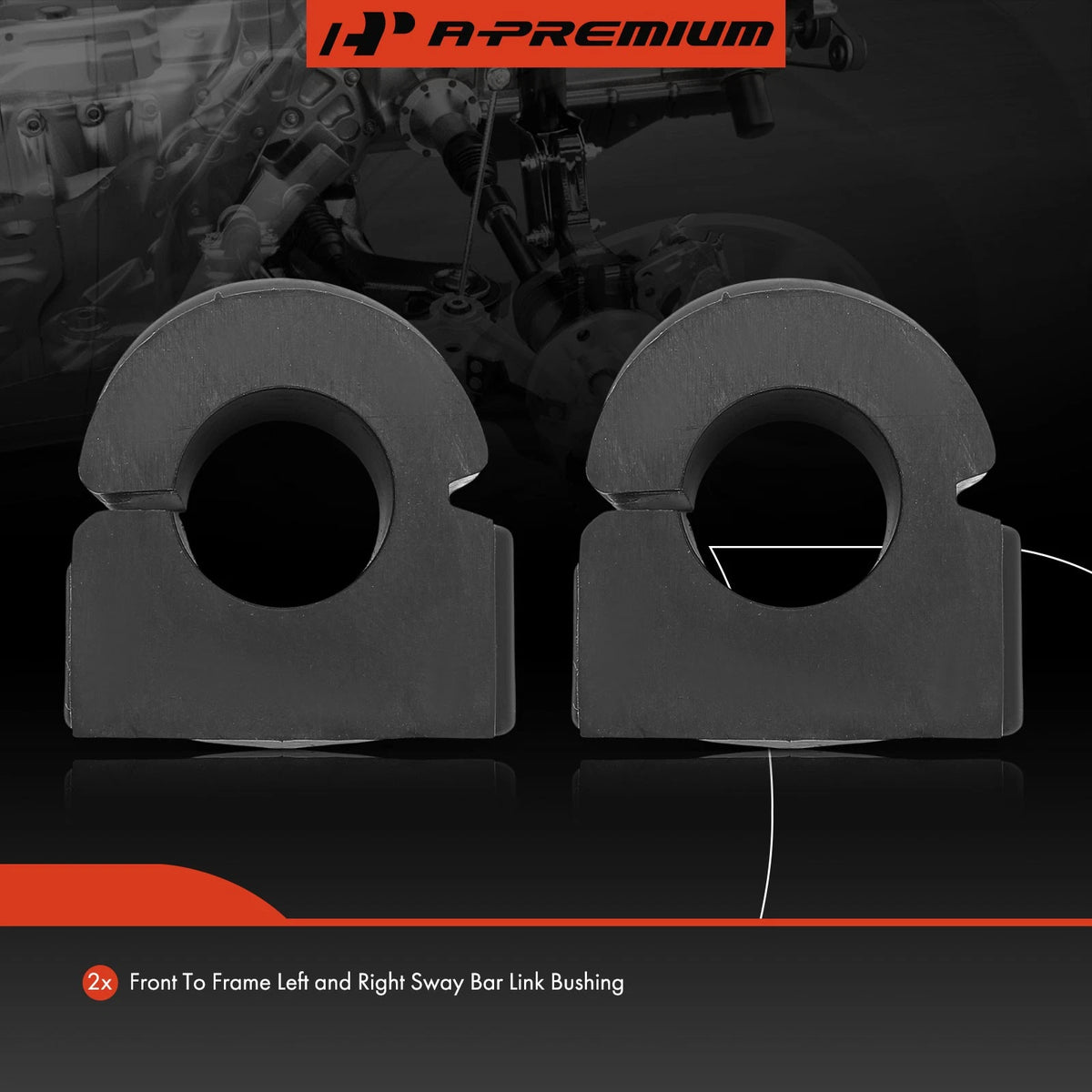 2X Front Sway Bar Bushing Kit for Chevrolet Malibu Pontiac (10361386, 10361387, MS508146)