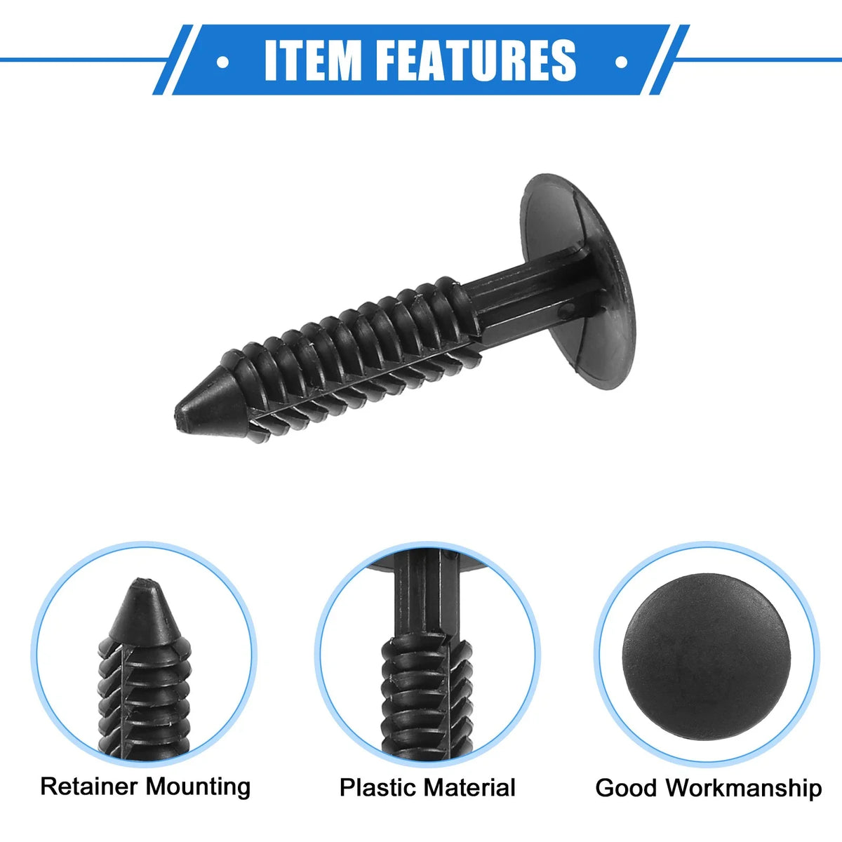 20Pcs Canopy Seal Buckle Clips for Ford Mustang (2005–2012) Black