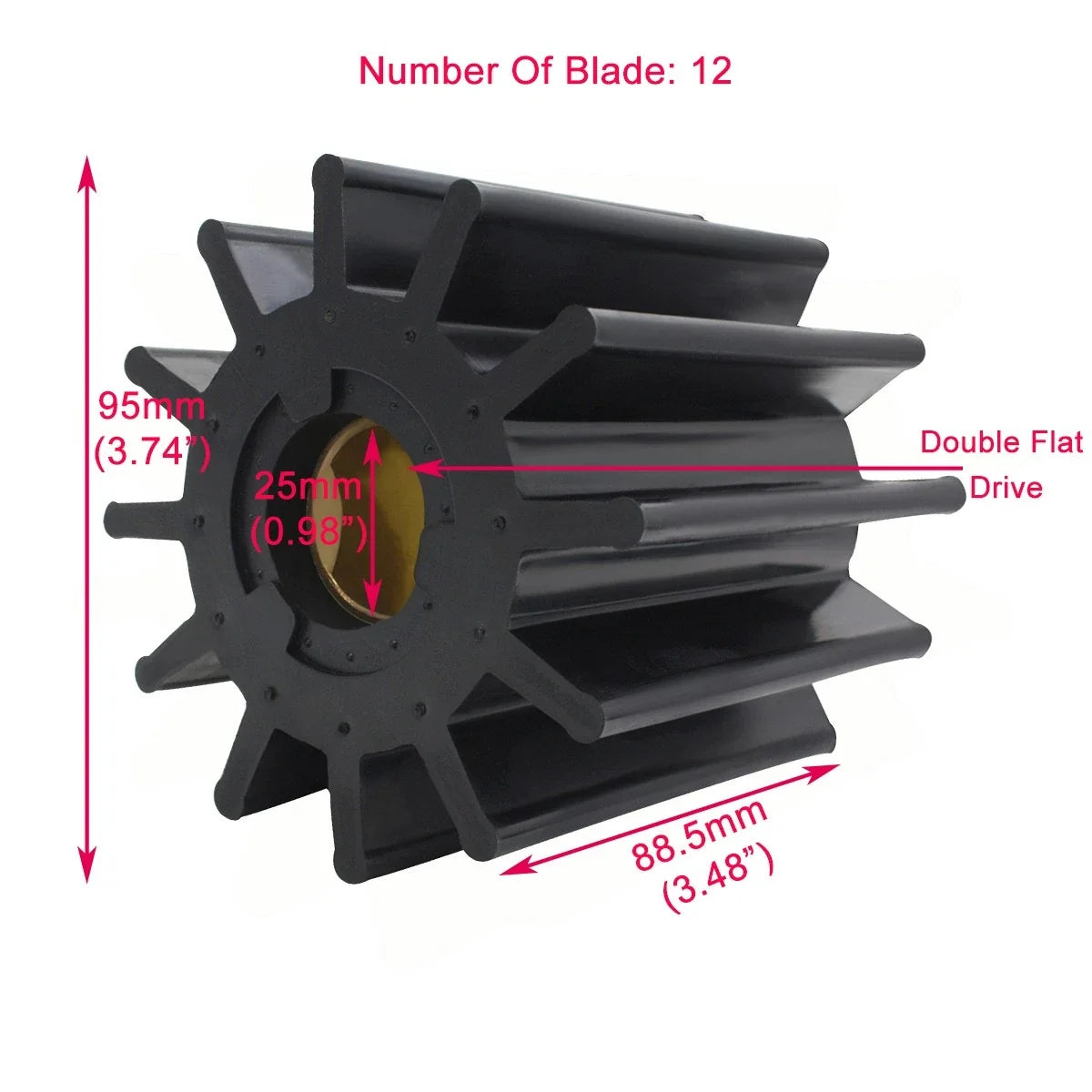 Impeller for Jabsco 17370-0001, CEF 500152, JMP 8300, 8927570, 3008503, 3N-4859
