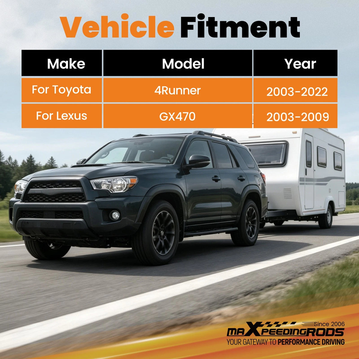 Class 3 Hitch for Toyota 4Runner (2003–2022) QK07D1 Steel Construction