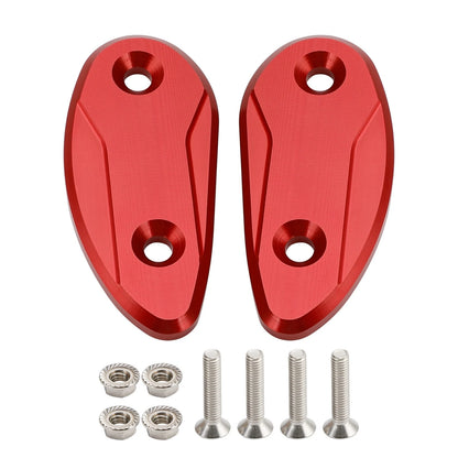 CNC Red Mirror Block Off Plates for Honda CBR 1000 RR (2008–2023) M529-A220-Red