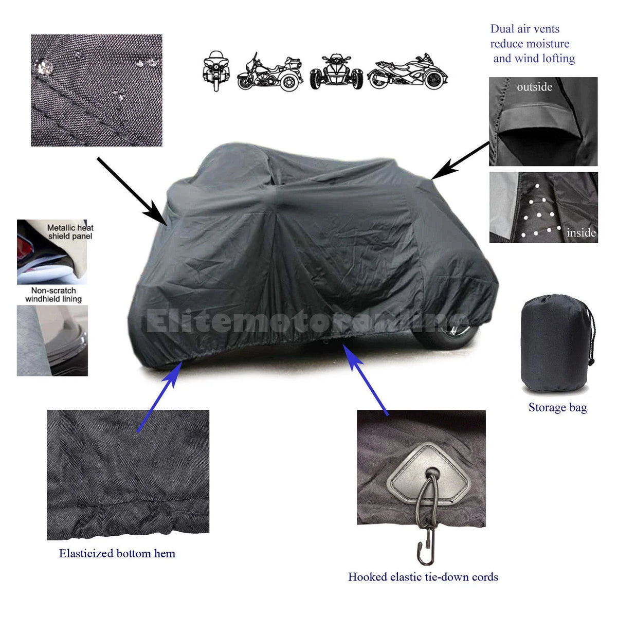 Storage Cover for Harley Davidson Street Glide Deluxe Trike