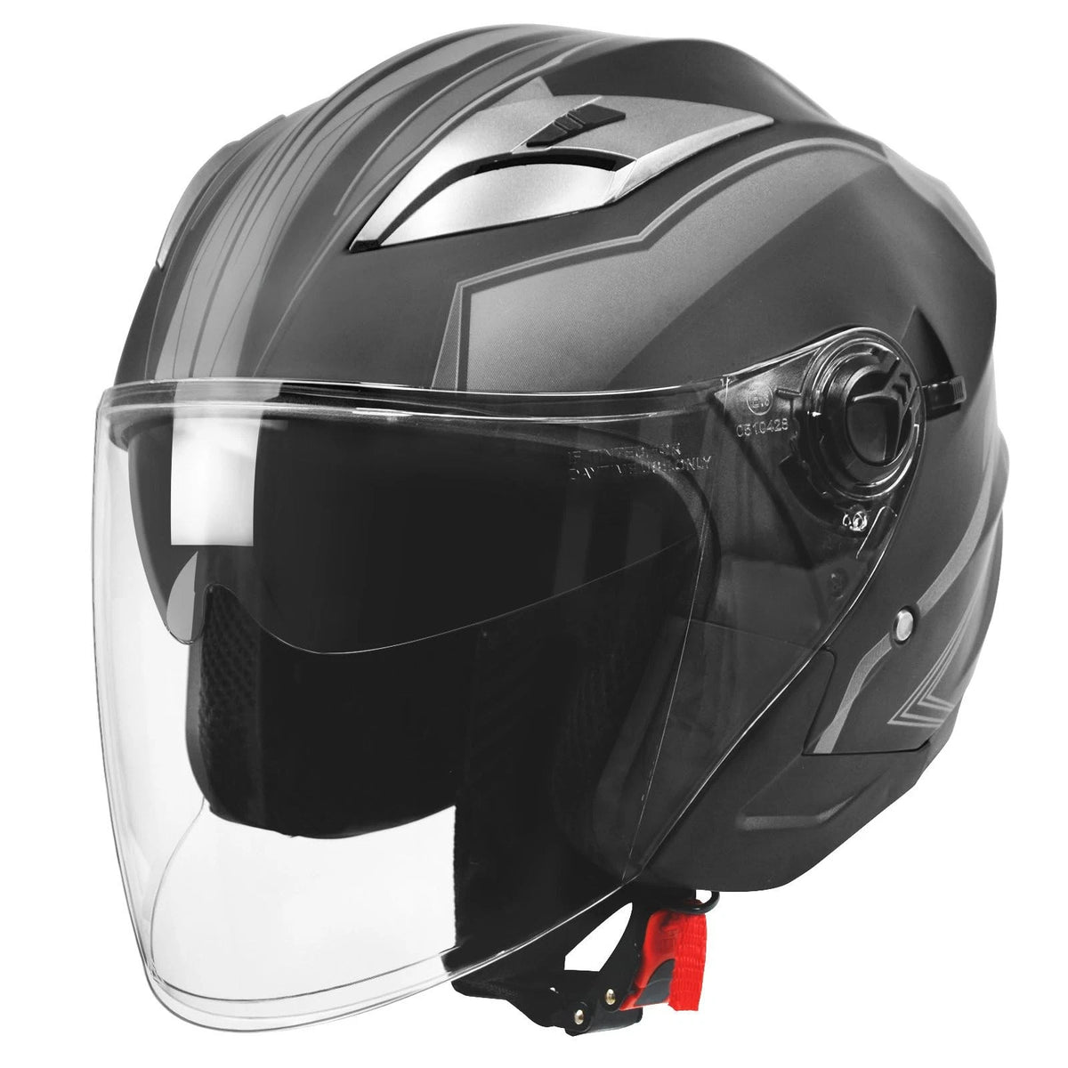 OpenFace Motorcycle Helmet with Double Visor for Adults (DOT Approved)