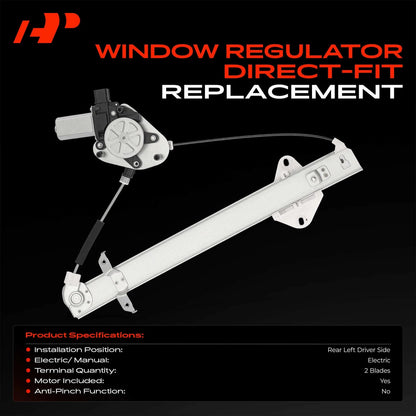 Rear Left Power Window Regulator w/ Motor for Subaru Outback (2010–2014) 751-753, 751753, 61042AJ01A