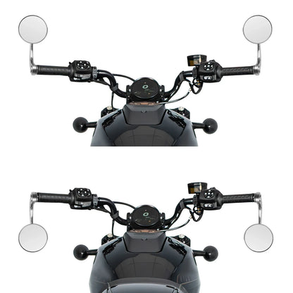 Chrome Bar End Rear-View Mirrors for Harley Sportster S (2021–2025)
