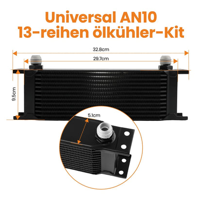 Aluminum 13 Row AN10 Engine Oil Cooler with Filter Adapter Kit