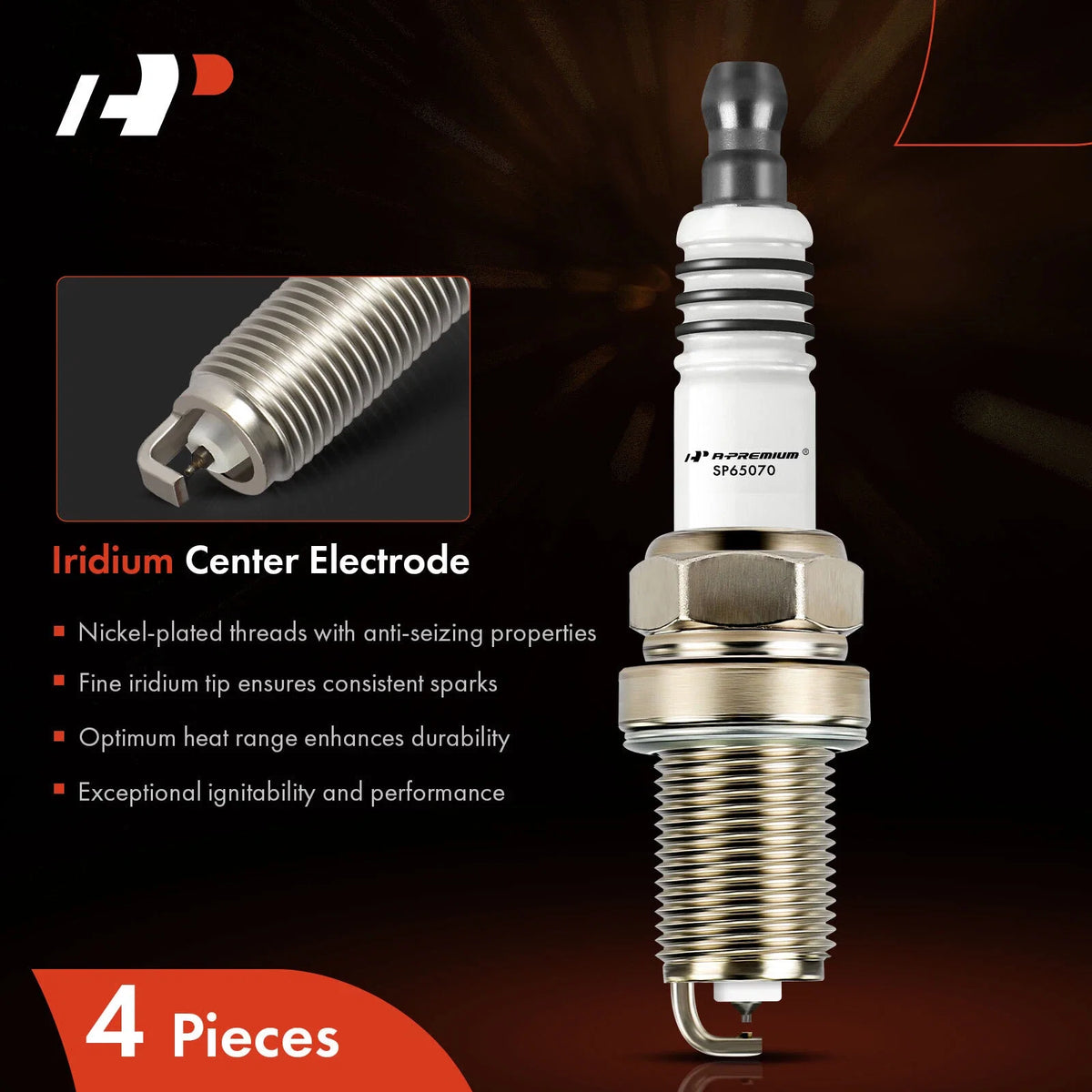 Set of 4 Iridium Platinum Spark Plugs for VW Jetta (1990–1992)