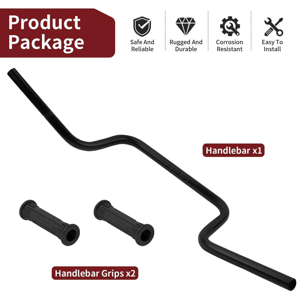 Heavy Duty Handle Bar w/ Grips for Polaris Sportsman